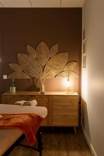 Salle massage marron