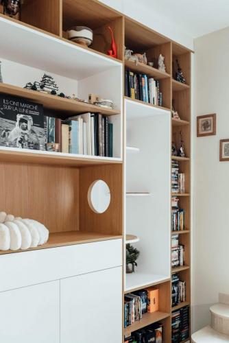 Photo de la création d'une bibliothèque sur mesure à Sotteville les Rouen