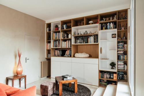 Photo de la création d'une bibliothèque sur mesure à Sotteville les Rouen