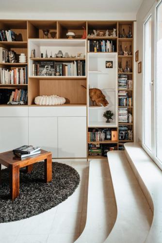 Photo de la création d'une bibliothèque sur mesure à Sotteville les Rouen