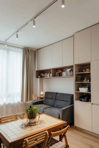 studio 23m2 fecamp salon sur mesure spots